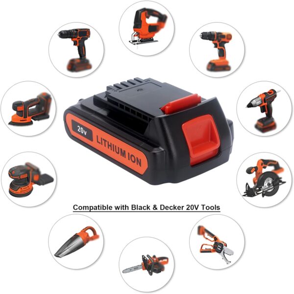 2-Pack 4.0Ah 20V Black & Decker Battery for 20V MAX Tools - Image 4