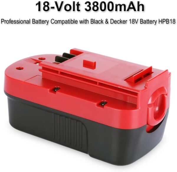 Black & Decker 18V 3.8Ah Battery for  Cordless Power Tools 2-Pack - Image 2