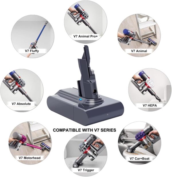 21.6V 4AhV7 Battery Replacement Car+Boat Cordless Vacuum Battery - Image 2