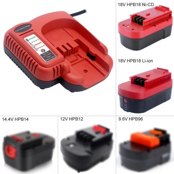 9.6V-18V-24V Battery Fast Charger BDFC240 Compatible with Black & Decker Batteries - Image 2