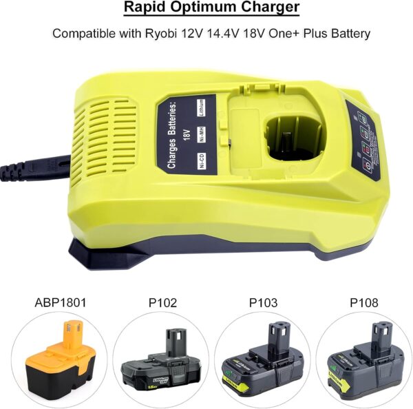 Ryobi 18V Charger P117 for Quick and Versatile Battery Charging - Image 2