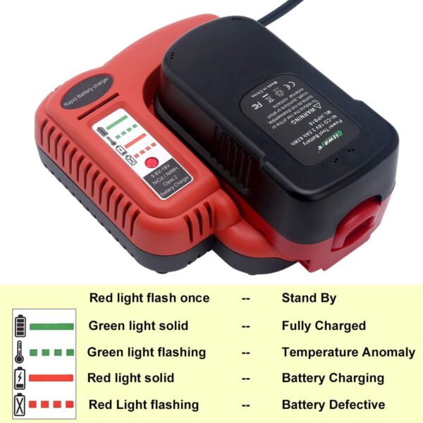 9.6V-18V-24V Battery Fast Charger BDFC240 Compatible with Black & Decker Batteries - Image 4
