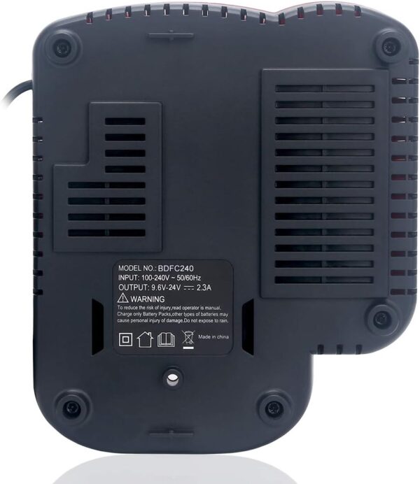 9.6V-18V-24V Battery Fast Charger BDFC240 Compatible with Black & Decker Batteries - Image 5