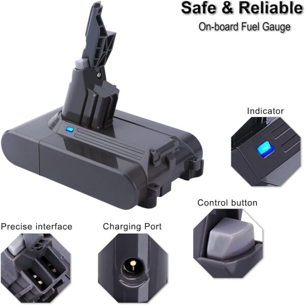21.6V 4AhV7 Battery Replacement Car+Boat Cordless Vacuum Battery - Image 4