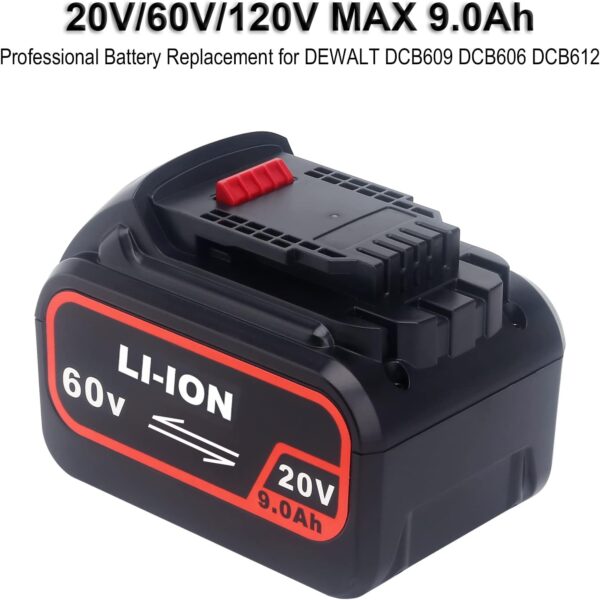 dewalt 20V/60V MAX 9.0Ah Battery and 12V/20V MAX Battery Charger - Image 2