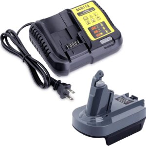 Dewalt charger and Dyson V6 battery adapter Compatible with Dewalt 20V Battery