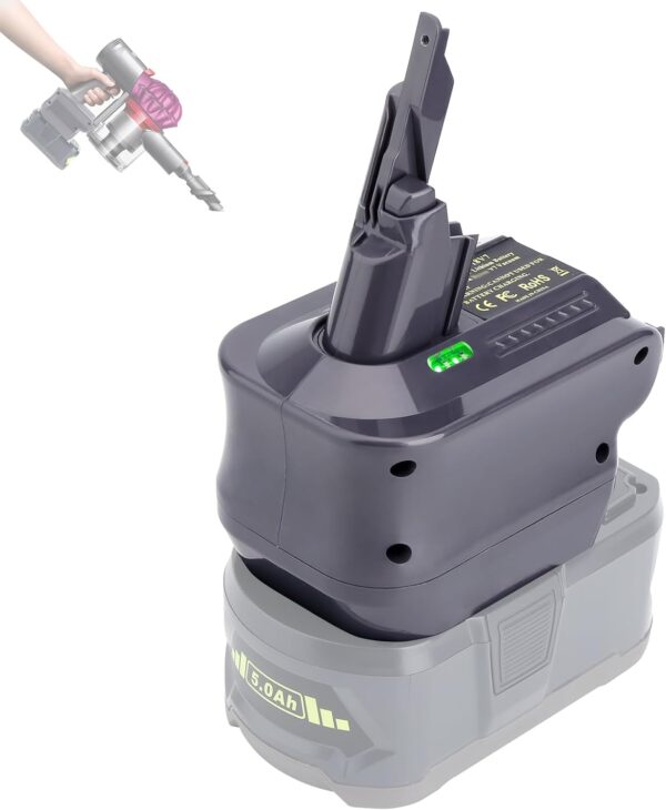Dyson V7 Adapter Ryobi 18V Battery for Dyson Cordless Vacuum Cleaner