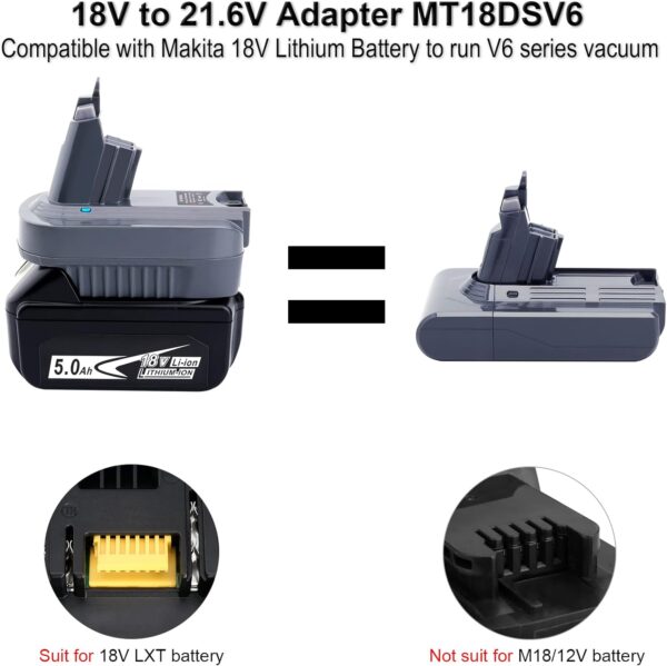 V6 Battery Adapter Compatible with Makita 18V Lithium Battery - Image 2