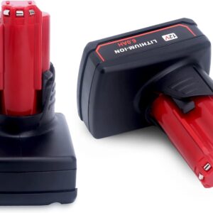 2-Pack 12V 6.0Ah battery Compatible with Milwaukee M-12 12V Tools