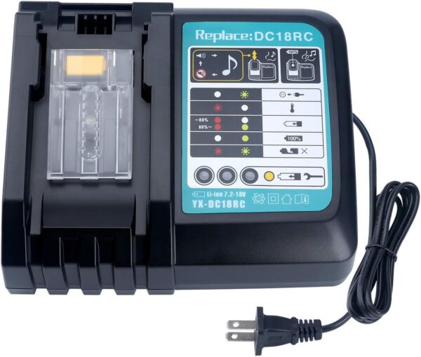 18V Battery Charger Compatible with Makita 14.4V-18V LXT Lithium-ion Battery