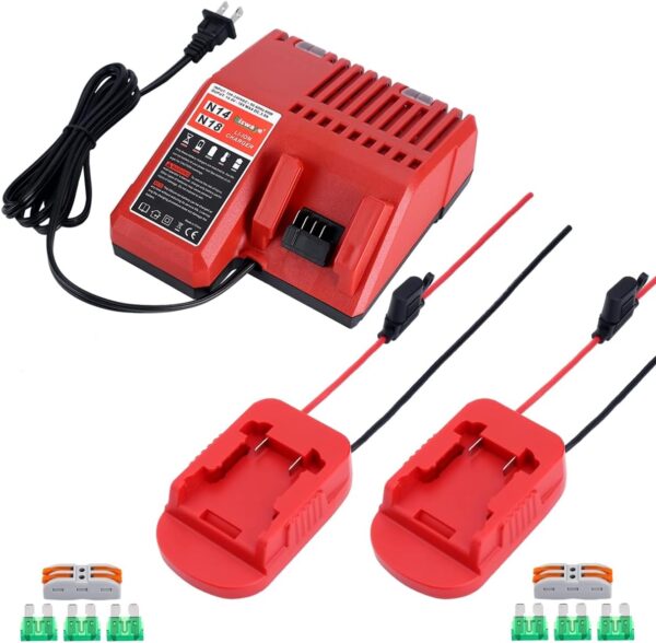Milwaukee Adapters and rapid charger for M18 M14 battery