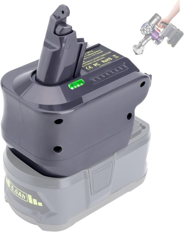 Dyson V6 Adapter for Ryobi 18V battery Compatible with V6 Cordless Vacuum