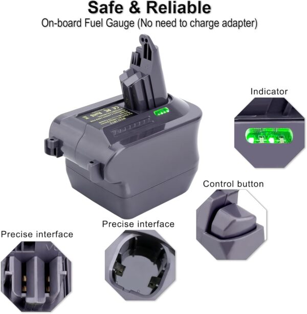 Dyson V6 Adapter for Ryobi 18V battery Compatible with V6 Cordless Vacuum - Image 3
