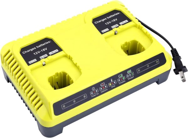 P117S 18V Fast Dual Charger Compatible with Ryobi 12V-18V ONE+ Battery